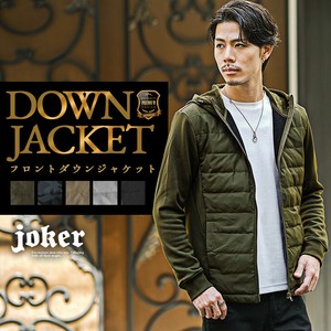 【ダウンジャケット】フロントダウン フルジップパーカーブルゾン ジャケット ／joker