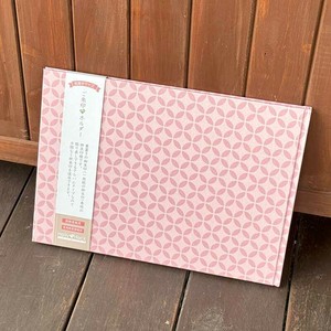 【見開きサイズ】御朱印ホルダー/単色-七宝(ピンク)