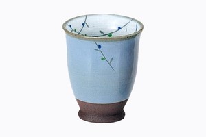 木の葉　コップ（青）【日本製 美濃焼 陶器 毎日の生活に】