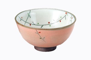 木の葉　飯碗（赤）【日本製 美濃焼 陶器 毎日の生活に】