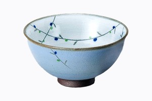 木の葉　飯碗（青）【日本製 美濃焼 陶器 毎日の生活に】