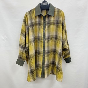 Button Shirt/Blouse Dolman Sleeve Brushing Fabric Sleeve