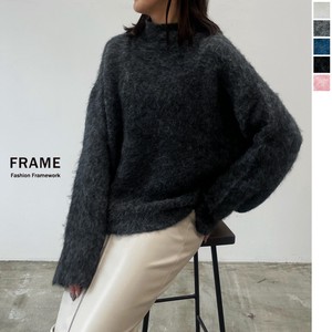 Sweater/Knitwear Pullover Wool Blend Mohair High-Neck 2023 New
