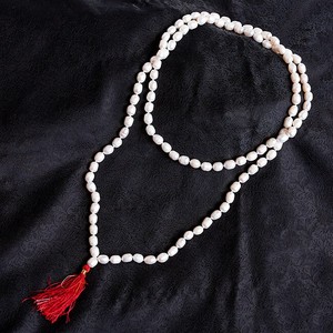 【鑑定書付】インドの数珠 - 108個のサークルパール - 約60cm