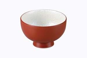 レッドパール　碗型ぐい呑【日本製 有田焼 磁器】