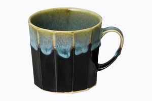 ドレイン　面取マグカップ（黒）【日本製 波佐見焼 陶器 毎日の生活に】