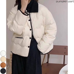 【2023年新作】配色パイピングの中綿キルティング ブルゾン 韓国ファッション