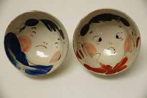 Hasami ware Rice Bowl Little Girls Japanese Style Pottery Boy Made in Japan