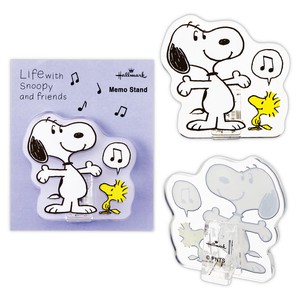 スヌーピー ブルー 音楽のある日々【メモスタンドクリップ／Life with Snoopy and Friends】