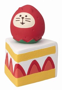 □【即納】コンコンブル いちご猫だるまのショートケーキ