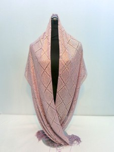 Stole Diamond-Patterned Stole Made in Japan