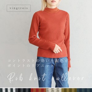 Sweater/Knitwear Pullover Ladies' Ribbed Knit
