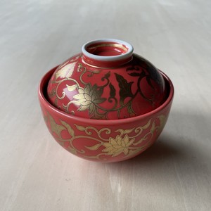 Soup Bowl Red Gold Arita ware Made in Japan