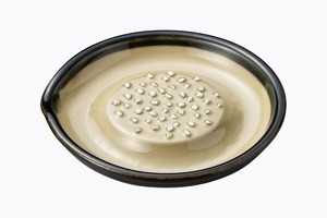 石見焼 おろし皿(織部・中）【日本製 陶器 調理小物】
