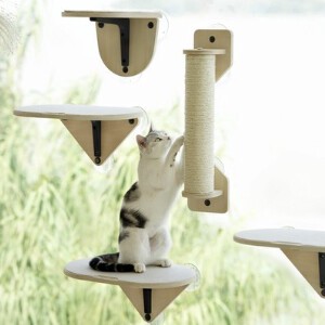 MewooFun　ペット用品　ペット家具　窓取り付け型猫パーチ