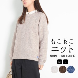 Sweater/Knitwear Pullover Wool Blend Knitted Plain Color Long Sleeves Boucle
