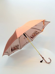 通年新作）雨傘・長傘-婦人　甲州産ホグシ織両面舞踏会柄日本製軽量金骨ジャンプ傘
