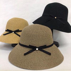 【春夏帽子】2024春夏婦人　ブレードダウン　リボン付き　吸水速乾　レディース帽子