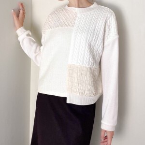 Sweater/Knitwear Patchwork Pullover Front