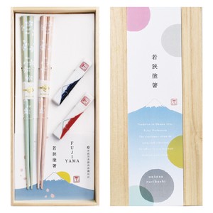 【2024春夏新商品】富士山桜　2膳　箸置き　セット