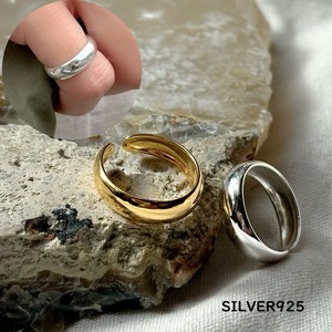 SILVER925　リング　指輪　ピンキー　フリーサイズ　シルバー　ゴールド　アクセサリー　シルバー925　韓国