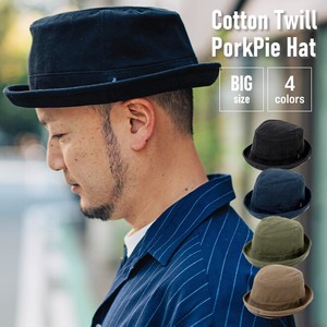Pork Pie Hat Twill Cotton Ladies' Men's Autumn/Winter 2023