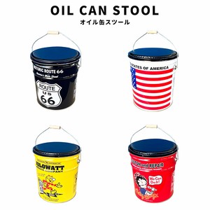 OIL CAN STOOL オイル缶 スツール 丸椅子 R66 USA FEPC Betty Boop ハンドル付き アメリカ チェア 収納BOX