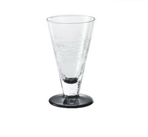 《日本製》ヒビ直台酒グラス-1　【食前酒】【酒器】【足付グラス】【杯】【盃】【日本酒】【冷酒】【和食】