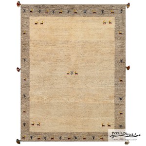 ギャッベ　ペルシャ　イラン　オーガニックウール　絨毯　ラグサイズM（約150×200cm）　G1189　151×200cm