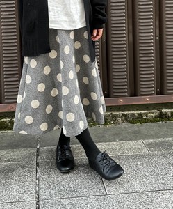 【2023秋冬】日本製　ウールドットフレアースカート　№617350