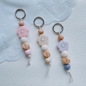 Key Ring Key Chain Wooden Back Silicon Presents