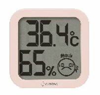 【EMDドリテック特価品11月末出荷分まで】デジタル温湿度計 ピンク O-421PK