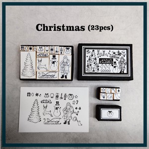 DIY KIT Miniature Stamp set  [Christmas] 小さなスタンプセット「クリスマス」 手作りキット はんこ