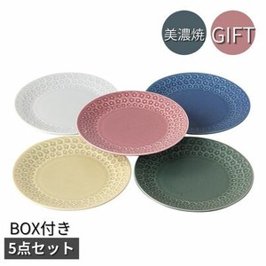Mino ware Main Plate Gift M Set of 5 Made in Japan