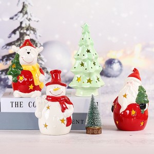 クリスマス 装飾品 発光 セラミックス 置物 YEA386