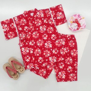 日本製ドビー織桜柄甚平スーツ