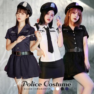 【 選べる4色 】 M〜XLサイズ ハロウィン コスプレ ポリス 仮装 大人 女性 可愛い 警察 制服