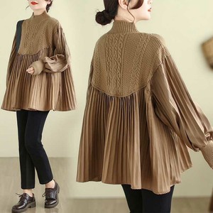 Sweater/Knitwear Knitted Plain Color Long Sleeves Ladies'