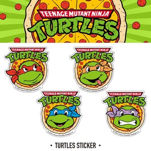 【亀が世界を救う！？】ミュータント タートルズ ステッカー TURTLES Sticker フェイス