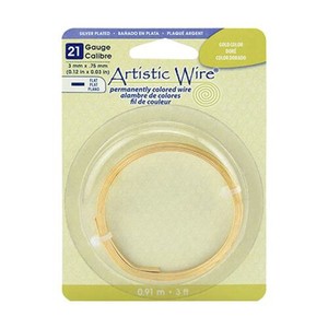 Artistic Wire(アーティスティックワイヤー) フラットワイヤー ゴールド (3.0mm×0.75mm)×91cm 21
