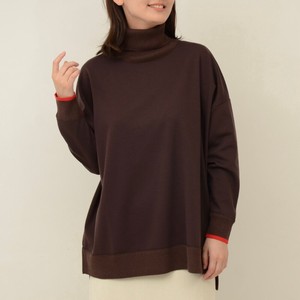 Sweatshirt Knitted Brushed Lining Turtleneck Top
