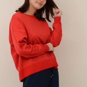 Sweatshirt Crew Neck Knitted Brushed Lining Tops