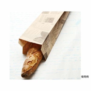 バケット袋 フランスパン紙袋ヨーロピアン柄(茶)No.99(特大) 大阪ポリエチレン