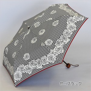 【晴雨兼用傘】50cm簡単開閉ミニ傘　スタッカードローズ　ブラックコーティング加工　UVカット　遮光遮熱