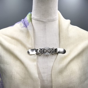 Tie Clip/Cufflink sliver Rhinestone Cardigan Sweater Flowers Stole