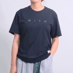 【コットン100％】WITHロゴTシャツ【綺麗め】【カジュアル】【3色展開】