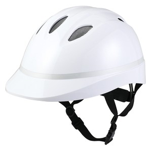 自転車用ヘルメット　メッシュ＋通気孔付モデル　L　ホワイト