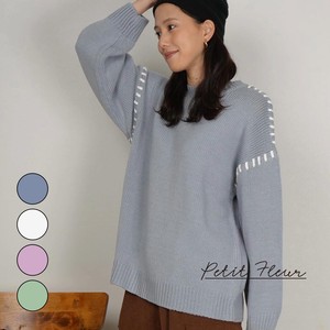 Cardigan Pullover Hand stitch style Knit Sweater