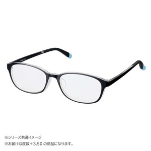老眼鏡 シンプルビジョン スリム RG-002 ブラッククリア +3.50