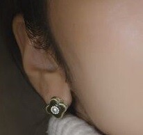 Mino ware Clip-On Earrings Pearl Earrings Pottery Made in Japan